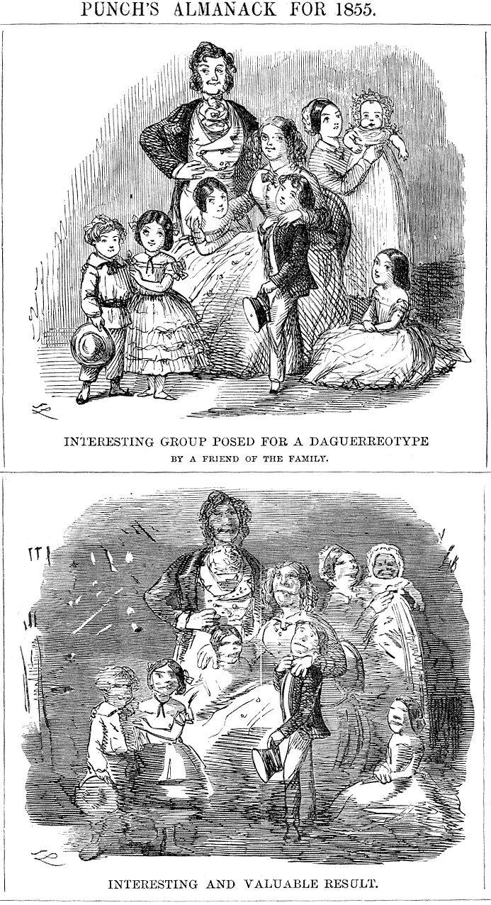 Picture Of Daguerrotype Photo Two Panel Cartoon 1855